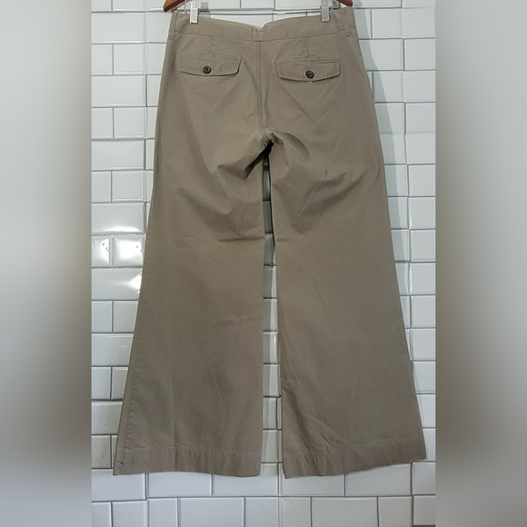 OLD NAVY Chino Khaki Ladies Lot of Two Wide Leg Pants Mid Rise Dark Tan Olive an - Picture 9 of 10